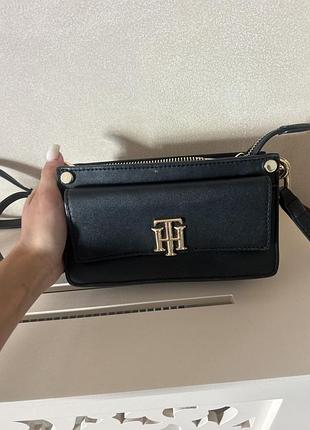 Сумка клатч tommy hilfiger, чорна