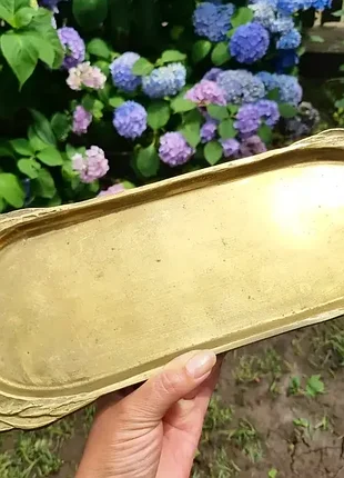 Старовинна бронзова страва, таця, таця в стилі ар-нуло модерн.