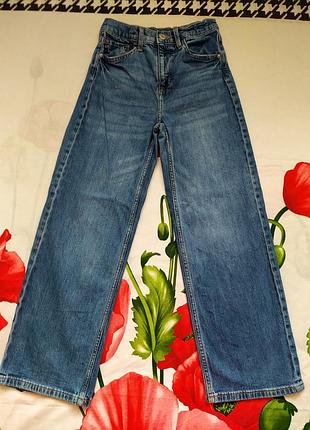 Фирменные джинсы палаццо для девочки 9-10 р-h&amp;m