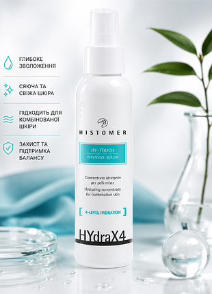 Histomer hydra 4х hy-touch intensive serum💦зволожуюча сироватка для комбінованої та жирної шкіри хістомер