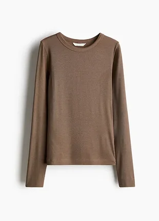 Лонгслив базовый в рубчик р.l h&amp;m