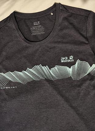 Футболка чоловіча jack wolfskin crosstrail graphic m сіра