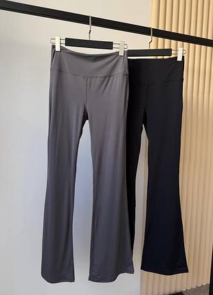 Лосины ульош lululemon серые черные облегающие на резинке