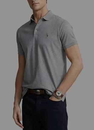 Брендовое мужское поло polo ralph lauren slim fit