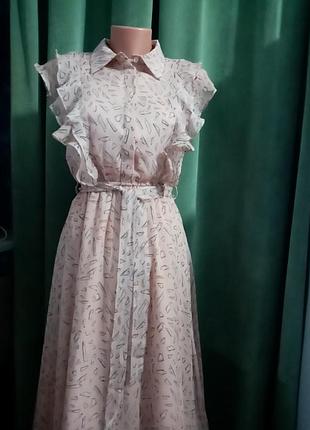 Платье с рюшами, valentino, 
размер 44-46