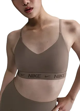 Бра женский nike w nk df indy lgt spt bra коричневый fd1062-233
