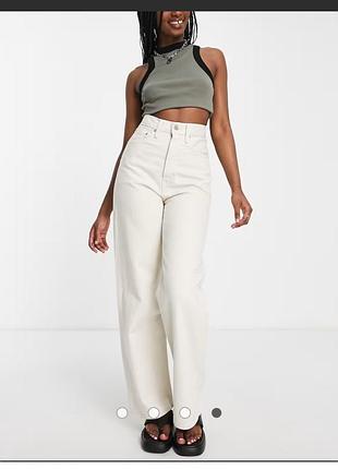 Levi's wellthread широкие джинсы с высокой посадкой,xs-s(28 р)