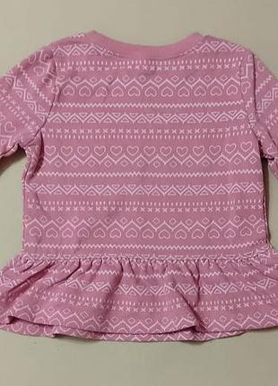 🌸 новая нежно-розовая кофточка-туника jumping beans softest fleece (размеры 3 и 4т)