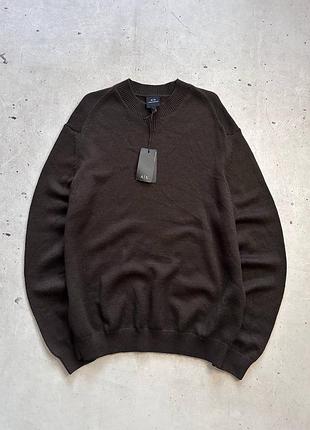 Armani exchange men’s sweater original  чоловічий світер армані в коричневому кольорі армані оригінал