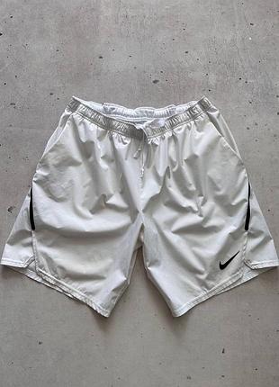 Nike court flex ace 9 roger federer tennis shorts white men’s l original чоловічі шорти найк оригінал