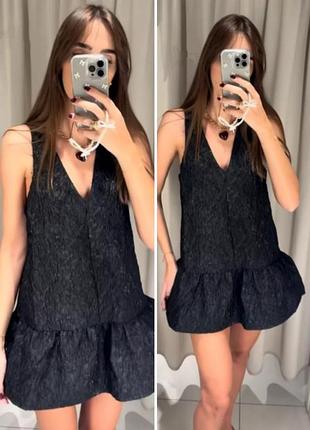 Жакардова сукня плаття трапеція hm h&m m