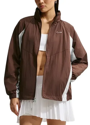 Ветровка женская nike w nsw wvn jacket gls коричневая io1300-216