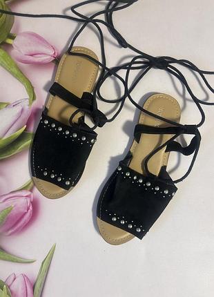 Замшеві босоніжки topshop
