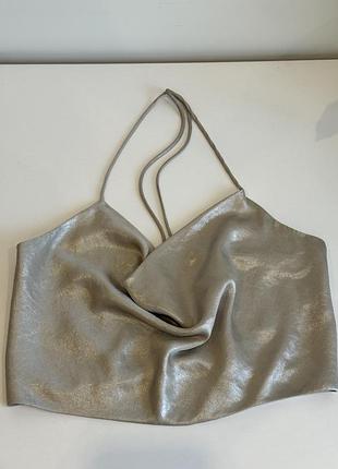 Блискучий топ zara