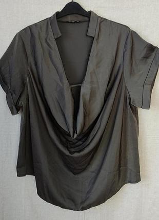 Блуза атласная shein роз. 56