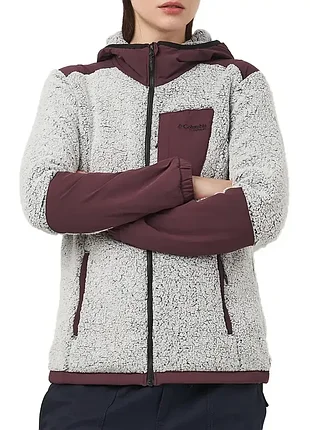Джемпер женский columbia arctic crestTM sherpa full zip бордовый 2089031-607