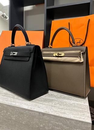 Сумка hermes kelly 28 cm повний комплект бутика epsom епсом