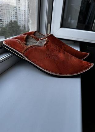 Марокканские/ берберские бабуши тапочки из натуральной кожи