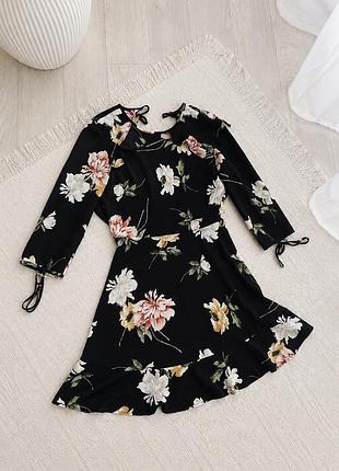 Платье topshop в цветочный принт мини, размер m