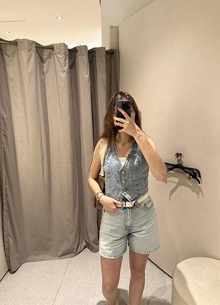 Джинсові шорти zara блакитні