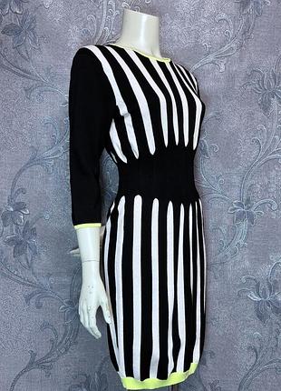 Сукня жіноча 46-48 l розмір ted baker london модель row knit striped dress трикотаж обтислий силует унікальний дизайн стильне плаття 75% віскоза