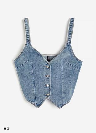Джинсовий жилет h&m 12230789 denim