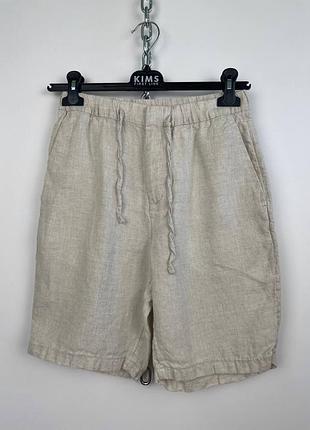 H&amp;m linen мужские летние льняные, льняные шорты xs