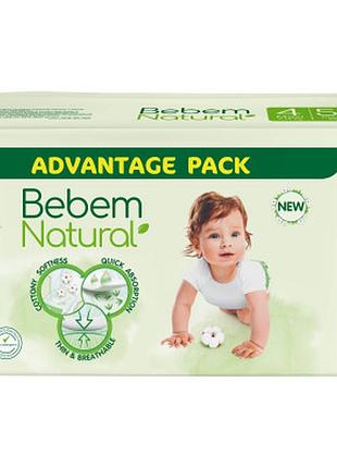 Подгузники bebem natural 4 maxi 7-14 кг 52 шт (8690536836307)