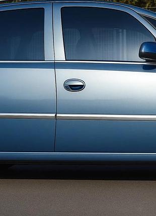Дверные молдинги нержавеющая сталь (4 шт) для opel meriva 2002-2010 гг