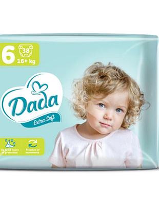 Підгузки dada extra soft 6 (16+ кг) 38 шт (4820174980924)