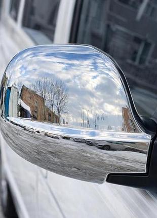 Накладки на дзеркала vito 2004-2010 (2 шт) omsaline - італійська нержавійка для mercedes vito w639 рр