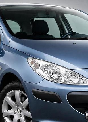 Накладки на зеркала (2 шт, пластик) для peugeot 307 2001-2008 гг