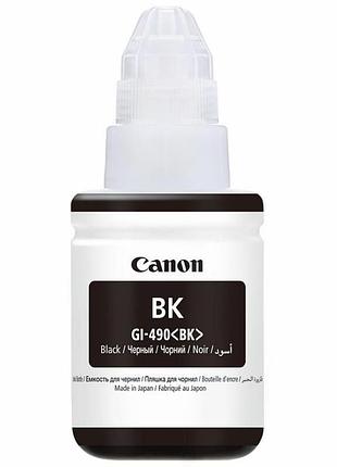 Ve контейнер із чорнилом canon new version gi-490 black 135ml чорне чорнило для принтерів заправка для n6w_ver