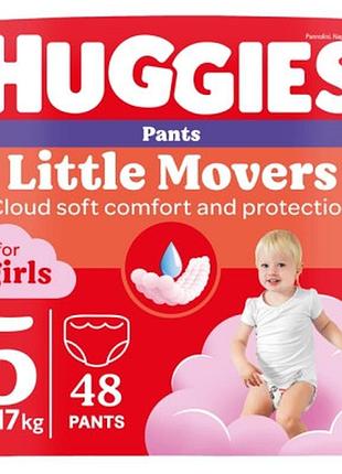 Подгузники huggies pants 5 mega (12-17 кг) для девочек 48 шт (5029053547626)