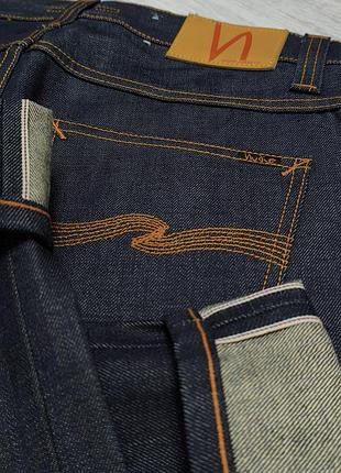 Новые джинсы селвидж деним nudie straight sven selvedge selvage байкерские