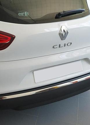 Накладка на бампер (sw, нержавейка) для renault clio iv 2012-2019 гг