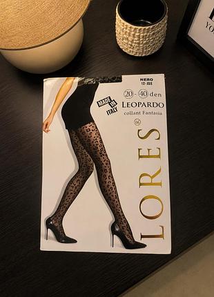 🐆 колготки з принтом леопарда, lores leopardo 20–40 den | made in italy 🇮🇹