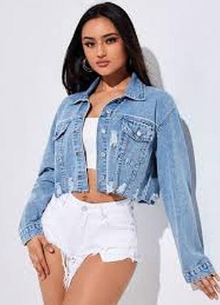 Стильний джинсовий піджак shein eur36