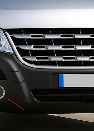 Хромированные накладки на противотуманные фары (2 шт., нержавейка) для opel movano 2010-2021 гг