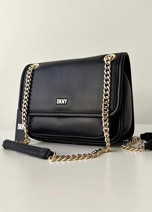 Жіноча брендова шкіряна сумка dkny porter flap crossbody оригінал сумочка кросбоді дкну донна каран на подарунок дружині подарунок дівчині