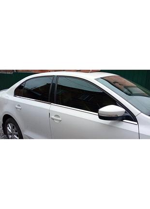 Нижні молдинги вікон (6 шт, нерж.) omsaline - італійська нержавійка для volkswagen jetta 2011-2018 рр