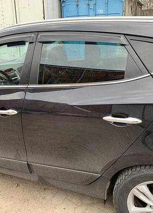 Нижня окантовка вікон (6 шт, нерж.) omsaline - італійська нержавійка для hyundai ix-35 2010-2015 рр