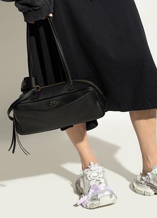🖤carrie bowling bag small in black calfskin🖤 брендовая кожаная сумка с комплектом люкс натуральная кожа