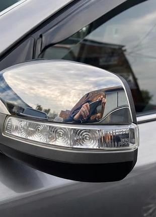 Накладки на дзеркала (2 шт) полірована нержавіюча сталь для kia sorento ii xm 2009-2014 рр