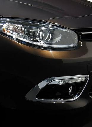 Окантовки противотуманных фар (2013-2026, 2 шт, нержавейка) для renault fluence