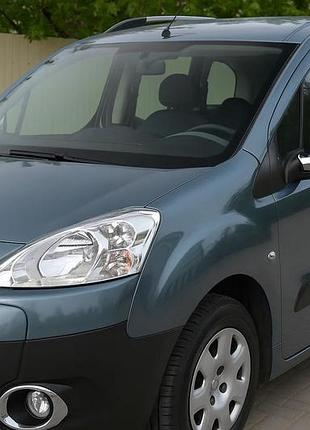 Накладки на зеркала 2008-2012 (2 шт., нержавейка) для peugeot partner tepee