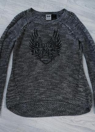 Женская байкерская авангард кофта джемпер свитер harley davidson
