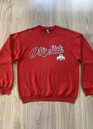 Мужской винтажный хлопковый свитшот starter ohio state