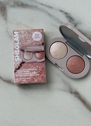 Sheglam prismalight baked gelee duo eyeshadow – 02 prism echo — запечені тіні, спаркли