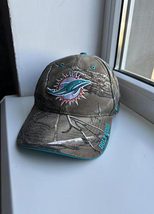 Кепка nfl miami dolphins real tree чоловіча розмір one size бейсболка долфін
